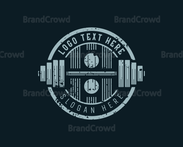 Bodybuilding Barbell Weights Logo