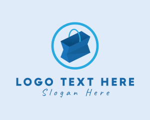 Mobile App - Online Shopping Bag logo design
