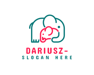 Daycare - Elephant Mother Love logo design