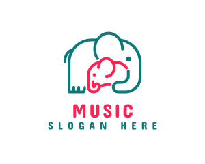 Babysit - Elephant Mother Love logo design