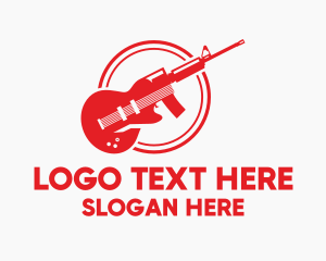 Musician - Guitar Rifle Band logo design