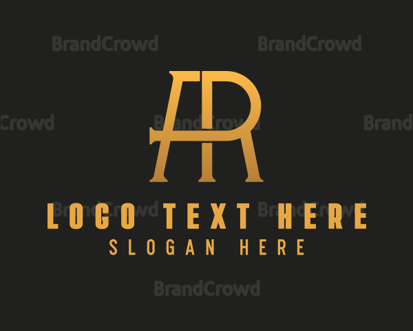 Luxury Business Letter AR Logo