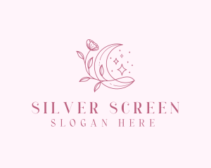 Boho Flower Crescent Logo