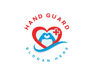 Glove - Medical Cardiologist Heart logo design