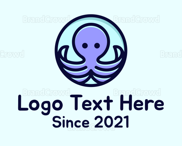 Cute Octopus Tentacles Logo