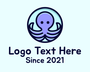 Aquarium - Cute Octopus Tentacles logo design