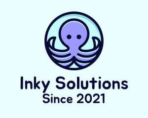 Cute Octopus Tentacles logo design