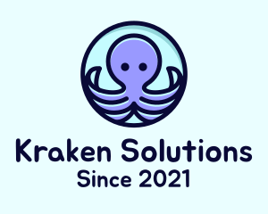 Kraken - Cute Octopus Tentacles logo design