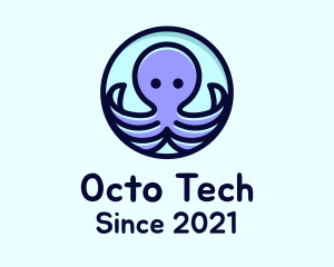 Cute Octopus Tentacles logo design