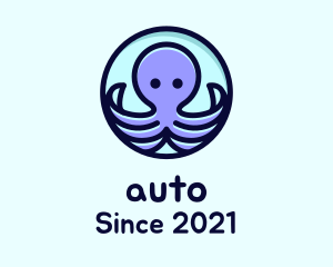 Squiggle - Cute Octopus Tentacles logo design