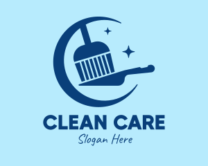 Moon Sweeper Cleaning logo design