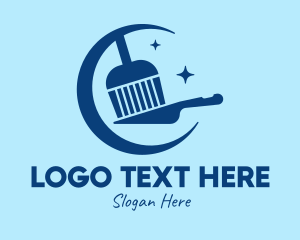 Hygiene - Moon Sweeper Cleaning logo design