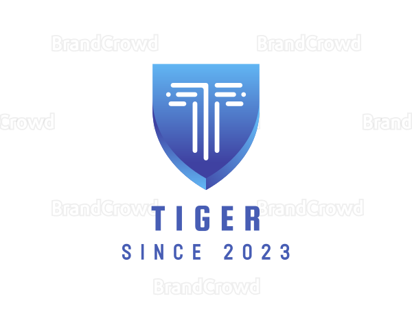 Tech Security Business Letter T Logo