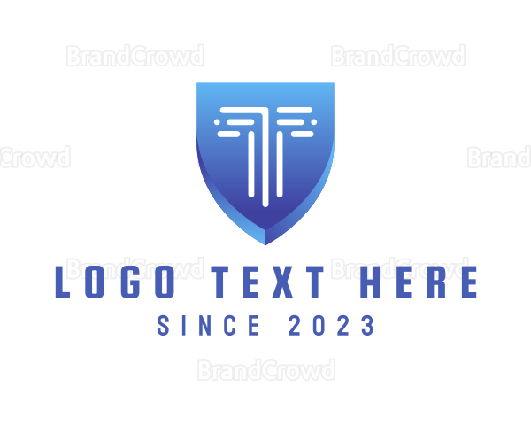 Tech Security Business Letter T Logo