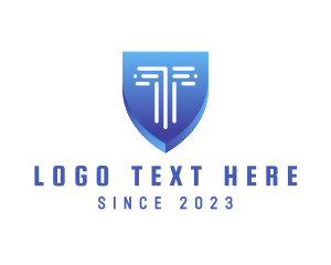 Office - Tech Security Business Letter T logo design