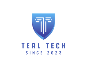 Tech Security Business Letter T logo design