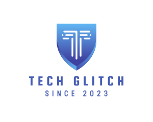 Tech Security Business Letter T logo design