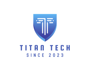 Tech Security Business Letter T logo design