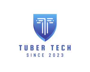 Tech Security Business Letter T logo design