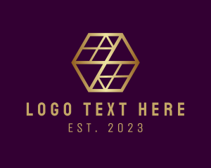 Shiny - Elegant Hexagon Interior logo design