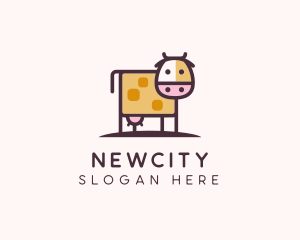 Cute Cow Milk logo design