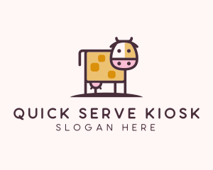 Cute Cow Milk logo design