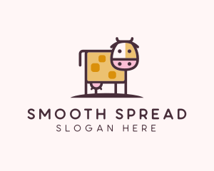 Cute Cow Milk logo design