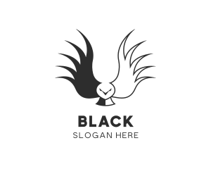Black Wild Owl logo design