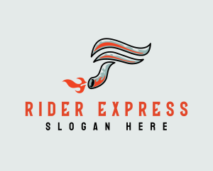 Rider - Motorsports Rider Pipe logo design