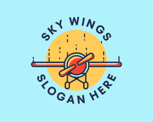 Aircraft - Sun Aircraft Flying logo design