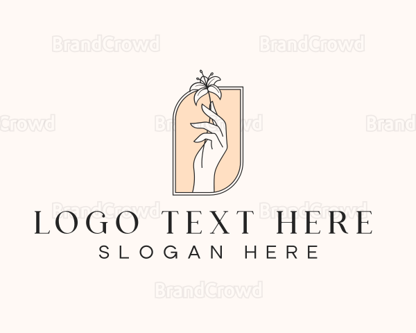 Elegant Flower Hand Logo