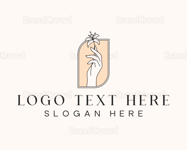 Elegant Flower Hand Logo