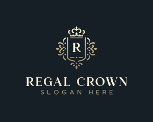 Royalty Crown Shield logo design