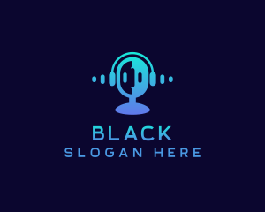 Streaming - Media Microphone Podcast logo design