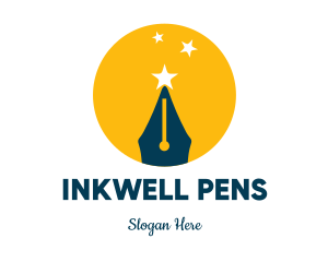 Pen - Pen Nib Stars logo design