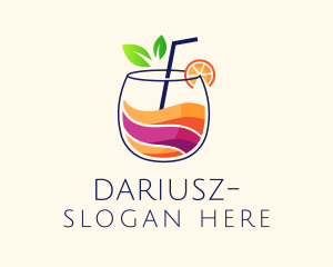 Colorful Tropical Juice Logo
