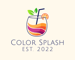 Colorful Tropical Juice logo design