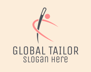 Human Needle Tailoring  logo design