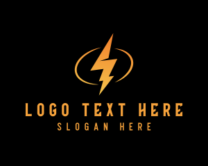 Thunder - Lightning Bolt Electrician logo design