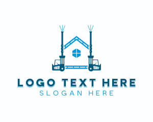 Clean - Pressure Washer Cleaning logo design