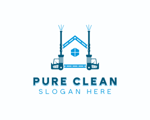 Pressure Washer Cleaning logo design