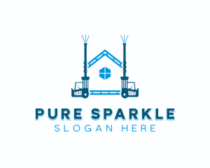 Clean - Pressure Washer Cleaning logo design