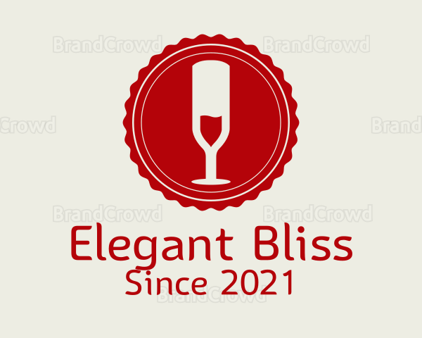 Wine Sommelier Badge Logo