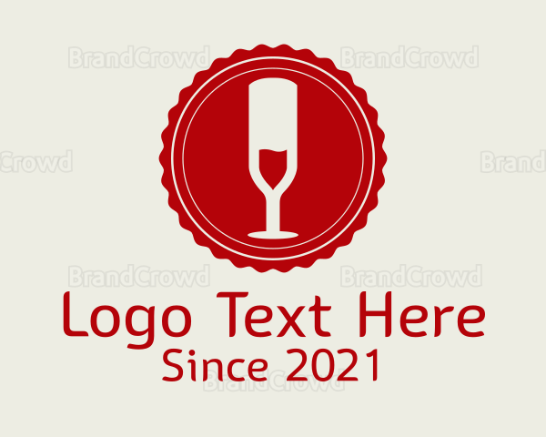 Wine Sommelier Badge Logo