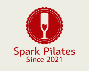 Booze - Wine Sommelier Badge logo design