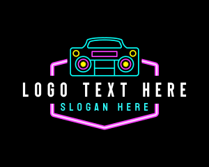 80s - Retro Club Entertainment logo design