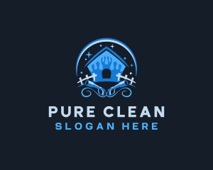 Sanitation Pressure Washer logo design