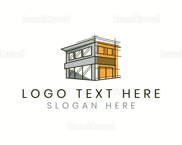 Architect Design Sketch Logo