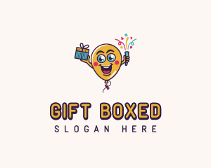 Confetti Balloon Gift logo design