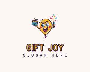 Confetti Balloon Gift logo design